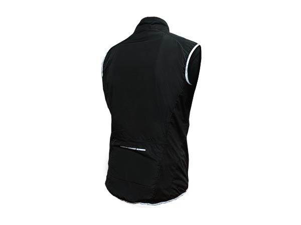 Corta Viento Sin Manga Foss Negro/Reflectante Talla M