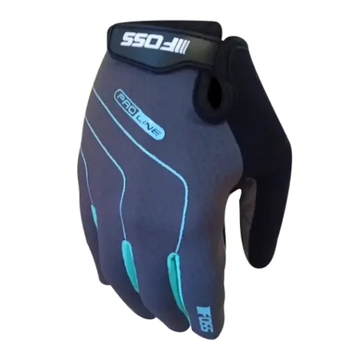 [20214] Guante Foss corto Black Cyan talla S